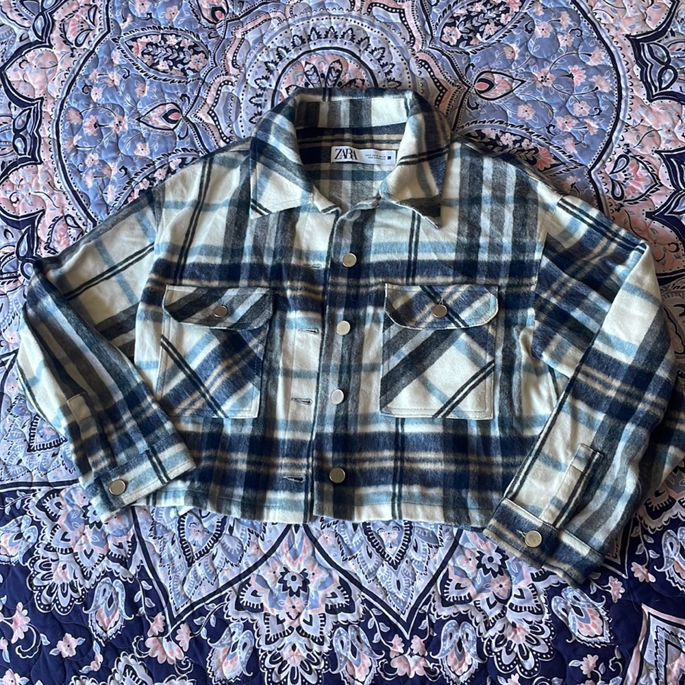 Cropped Plaid Shacket